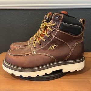 Keen Cincinnati Men’s Brown 90 Degree 6” Waterproof Soft Toe Work Boots Size 9D